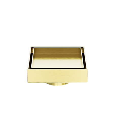 Accessories Nero 100mm Square Tile Insert Floor Waste - 50mm Outlet Colour: Brushed Gold Place & Palette