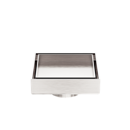 Accessories Nero 100mm Square Tile Insert Floor Waste - 50mm Outlet Colour: Brushed Nickel Place & Palette