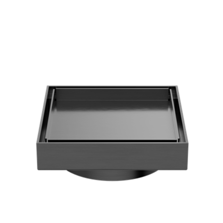 Accessories Nero 130mm Square Tile Insert Floor Waste - 100mm Outlet Colour: Gun Metal Place & Palette