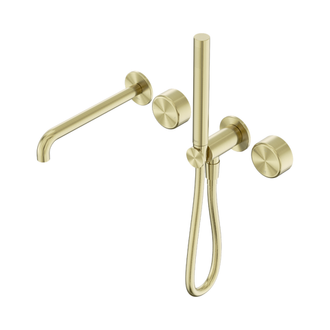 Serenity Progressive Shower System With Spout With Metal Handle And Slim Shower - Nero Serenity Collection - Chrome FinishBrushed Gold Finish