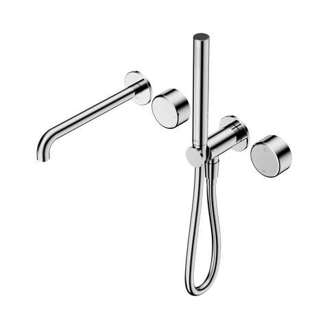 Serenity Progressive Shower System With Spout With Metal Handle And Slim Shower - Nero Serenity Collection - Chrome Finish