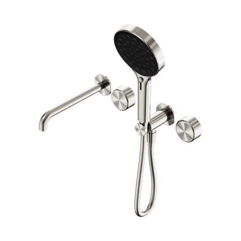 Serenity Progressive Shower System With Spout With Metal Handle And Serenity Hand Shower - Nero Serenity Collection - Chrome FinishBrushed Nickel Finish