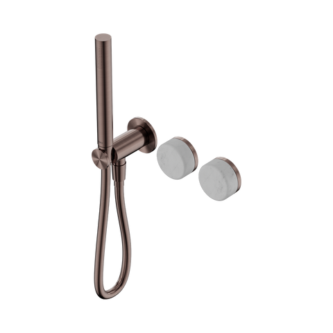 Serenity Progressive Shower System With Carrara Handle And Slim Shower - Nero Serenity Collection - Chrome FinishBrushed Bronze Finish