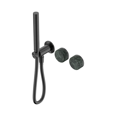 Serenity Progressive Shower System With Verde Alpi Handle And Slim Shower - Nero Serenity Collection - Chrome FinishGun Metal Finish