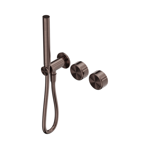 Serenity Progressive Shower System With Metal Handle And Slim Shower - Nero Serenity Collection - Chrome FinishBrushed Bronze Finish
