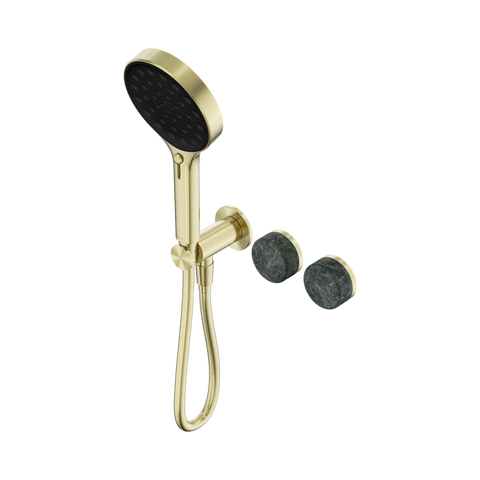 Serenity Progressive Shower System With Verde Alpi Handle And Serenity Hand Shower - Nero Serenity Collection - Chrome FinishBrushed Gold Finish