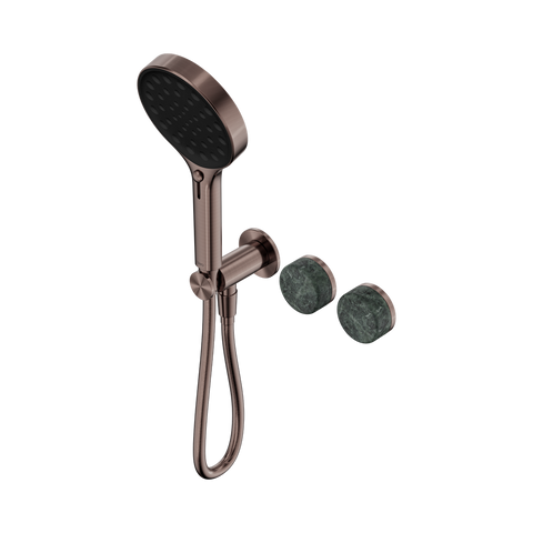 Serenity Progressive Shower System With Verde Alpi Handle And Serenity Hand Shower - Nero Serenity Collection - Chrome FinishBrushed Bronze Finish