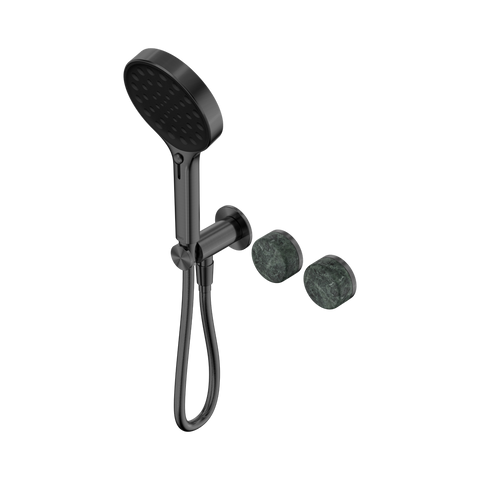 Serenity Progressive Shower System With Verde Alpi Handle And Serenity Hand Shower - Nero Serenity Collection - Chrome FinishGun Metal Finish