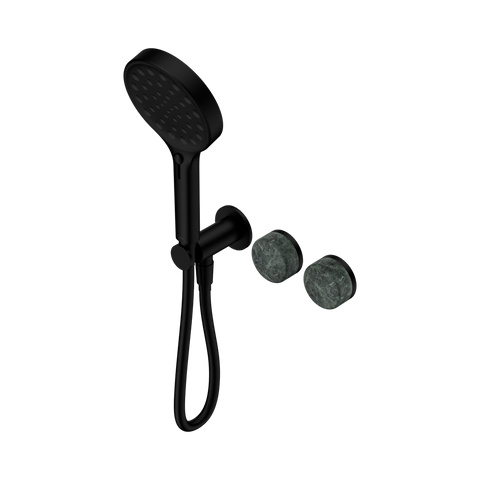 Serenity Progressive Shower System With Verde Alpi Handle And Serenity Hand Shower - Nero Serenity Collection - Chrome FinishMatte Black Finish