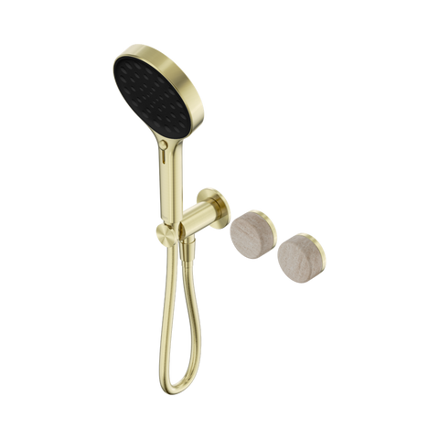 Serenity Progressive Shower System With Rome Travertine Handle And Serenity Hand Shower - Nero Serenity Collection - Chrome FinishBrushed Gold Finish
