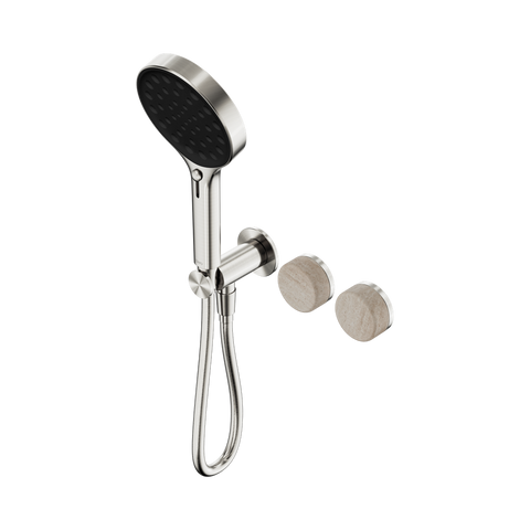 Serenity Progressive Shower System With Rome Travertine Handle And Serenity Hand Shower - Nero Serenity Collection - Chrome FinishBrushed Nickel Finish