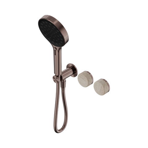 Serenity Progressive Shower System With Rome Travertine Handle And Serenity Hand Shower - Nero Serenity Collection - Chrome FinishBrushed Bronze Finish