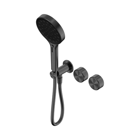 Serenity Progressive Shower System With Metal Handle And Serenity Hand Shower - Nero Serenity Collection - Chrome FinishGun Metal Finish