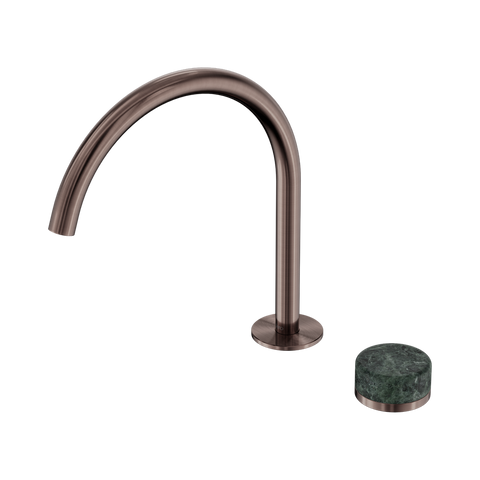 Serenity Progressive Bath/Kitchen Mixer Arc Spout With Verde Alpi Handle - Nero Serenity Collection - Chrome FinishBrushed Bronze Finish
