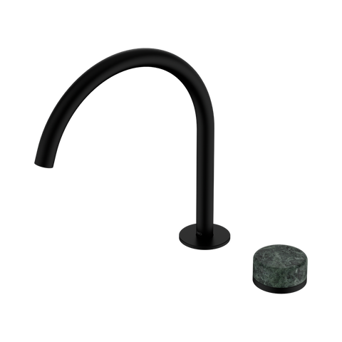 Serenity Progressive Bath/Kitchen Mixer Arc Spout With Verde Alpi Handle - Nero Serenity Collection - Chrome FinishMatte Black Finish