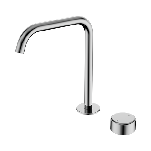 Serenity Progressive Bath/Kitchen Mixer Edge Spout With Metal Handle - Nero Serenity Collection - Chrome Finish