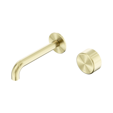 Serenity Progressive Wall Basin Mixer 160mm Spout With Metal Handle - Nero Serenity Collection - Chrome FinishBrushed Gold Finish