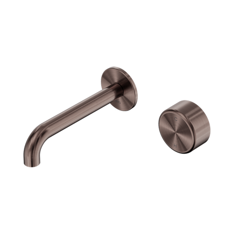 Serenity Progressive Wall Basin Mixer 160mm Spout With Metal Handle - Nero Serenity Collection - Chrome FinishBrushed Bronze Finish