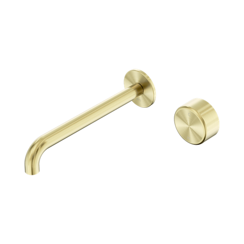 Serenity Progressive Wall Basin Mixer 220mm Spout With Metal Handle - Nero Serenity Collection - Chrome FinishBrushed Gold Finish