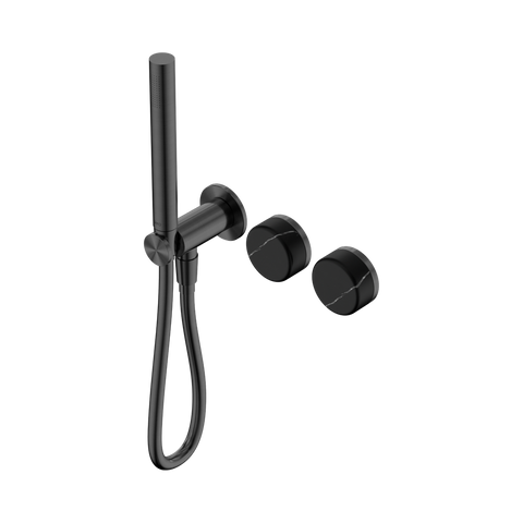 Serenity Progressive Shower System With Marquina Black Handle And Slim Shower - Nero Serenity Collection - Chrome FinishGun Metal Finish