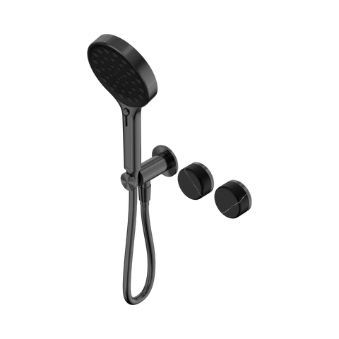 Serenity Progressive Shower System With Marquina Black Handle And Serenity Hand Shower - Nero Serenity Collection - Chrome FinishGun Metal Finish