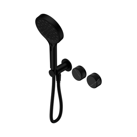 Serenity Progressive Shower System With Marquina Black Handle And Serenity Hand Shower - Nero Serenity Collection - Chrome FinishMatte Black Finish