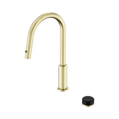 Serenity Progressive Pull Out kitchen Set With Marquina Black Handle - Nero Serenity Collection - Chrome FinishBrushed Gold Finish