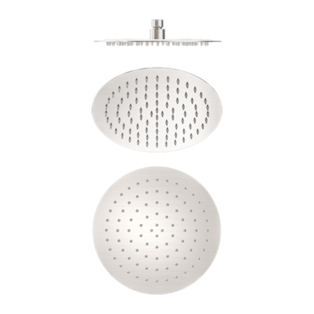 Showers Nero 250mm Round Stainless Steel Shower Head Colour: Brushed Nickel Place & Palette