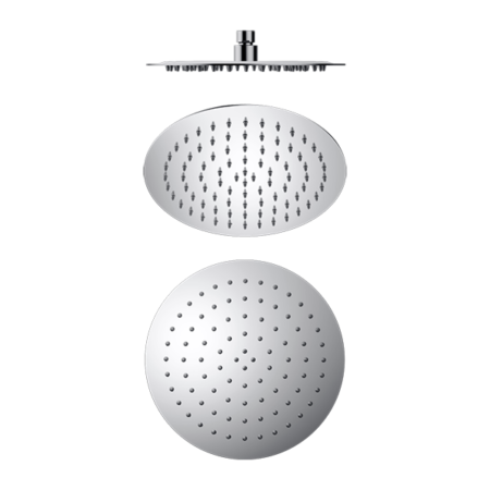 Showers Nero 250mm Round Stainless Steel Shower Head Colour: Chrome Place & Palette