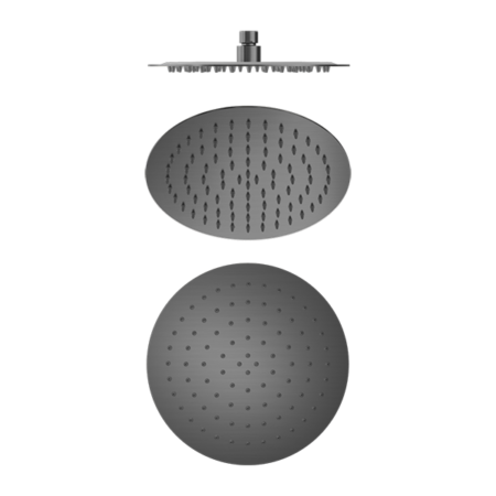 Showers Nero 250mm Round Stainless Steel Shower Head Colour: Gun Metal Place & Palette