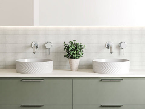 Basins Timberline Allure Arrow Ceramic Basin 360mm Color: White Gloss Place & Palette