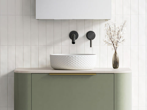 Basins Timberline Allure Dimple Ceramic Basin 360mm Color: White Gloss Place & Palette