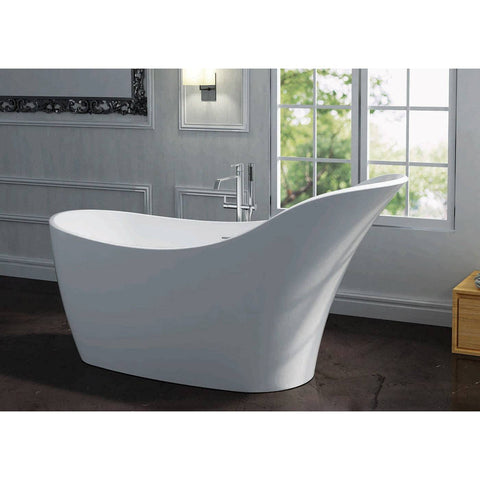 Baths Pietra Bianca Anna Bath Colour: Malibu Solid Place & Palette