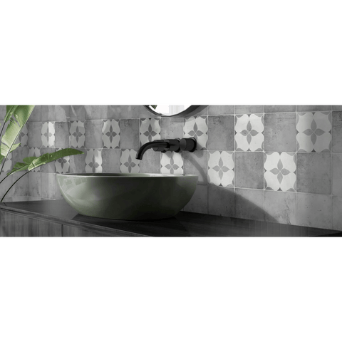 Tiles The Peninsula Collection Antique Porcelain Tile Colour: Flora Place & Palette
