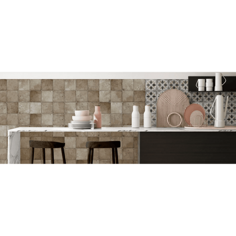 Tiles The Peninsula Collection Antique Porcelain Tile Colour: Flora Place & Palette