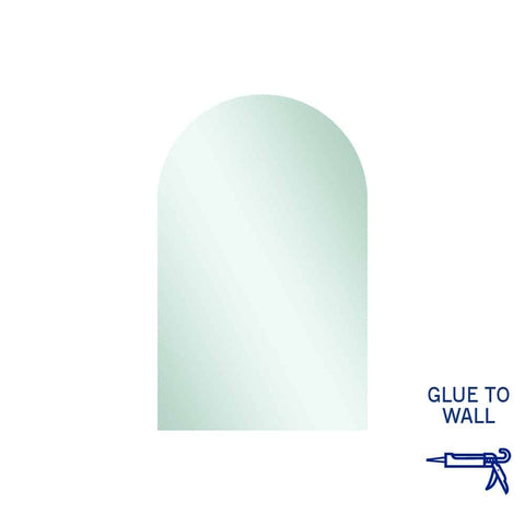 Mirrors Thermogroup Aspen Polished Edge Arch Mirror Style: Glue-to-wall Size: 500x800x5mm Place & Palette