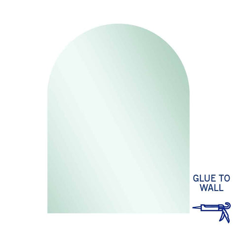 Mirrors Thermogroup Aspen Polished Edge Arch Mirror Style: Glue-to-wall Size: 750x1000x5mm Place & Palette