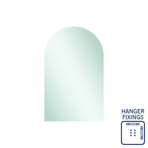 Mirrors Thermogroup Aspen Polished Edge Arch Mirror Style: Hangers Size: 500x800x14mm Place & Palette