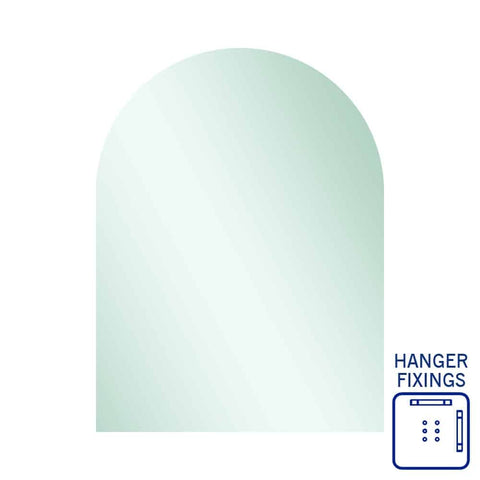 Mirrors Thermogroup Aspen Polished Edge Arch Mirror Style: Hangers Size: 750x1000x14mm Place & Palette