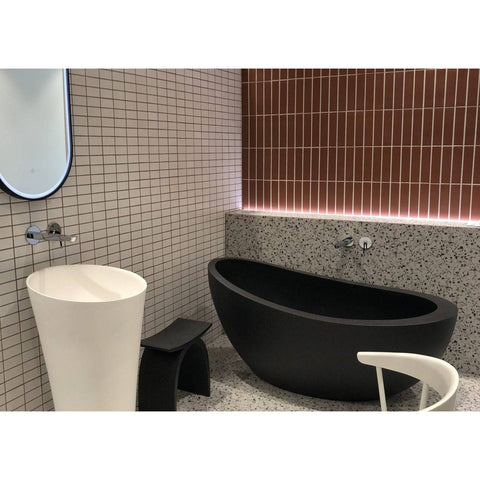 Baths Pietra Bianca Autumn Bath Colour: Malibu Solid Size: 1500x850x700 Place & Palette