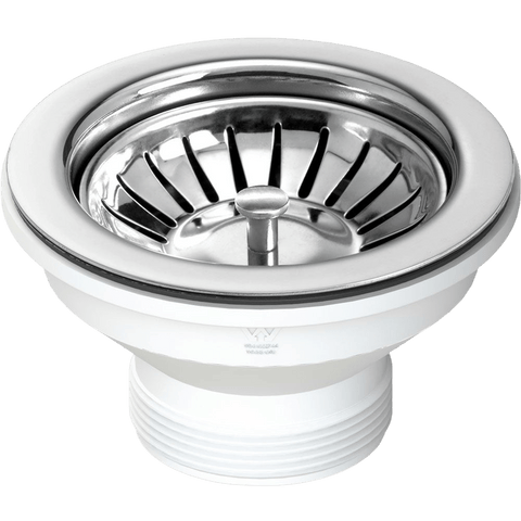 Accessories Turner Hastings Basket Waste & Long Bolt Colour: Polished Stainless Steel Size: 90x50 Place & Palette