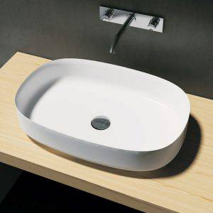 Basins Pietra Bianca Bianca Basin Colour: Malibu Solid Place & Palette