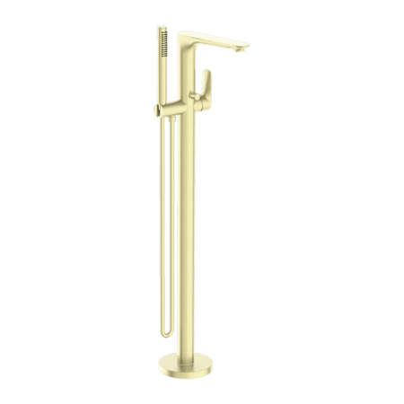 Showers Nero Bianca Freestanding Bath Mixer With Hand Shower Colour: Brushed Gold Place & Palette