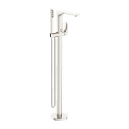 Showers Nero Bianca Freestanding Bath Mixer With Hand Shower Colour: Brushed Nickel Place & Palette