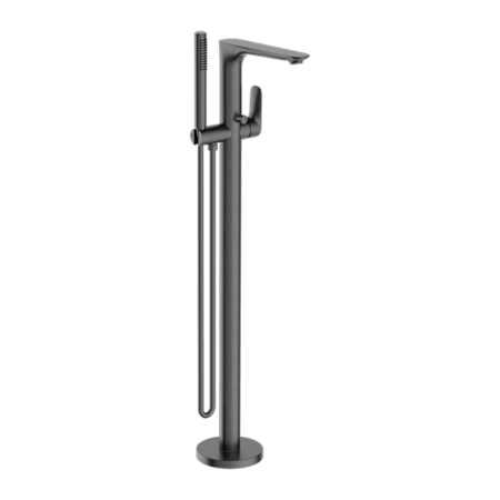 Showers Nero Bianca Freestanding Bath Mixer With Hand Shower Colour: Gun Metal Place & Palette