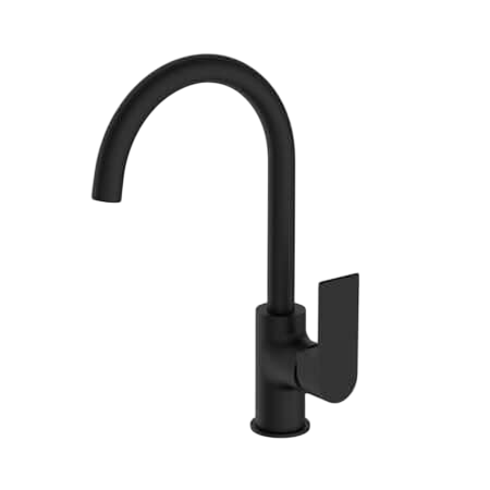 Tapware Nero Bianca Kitchen Mixer Gooseneck Spout Colour: Matte Black Place & Palette
