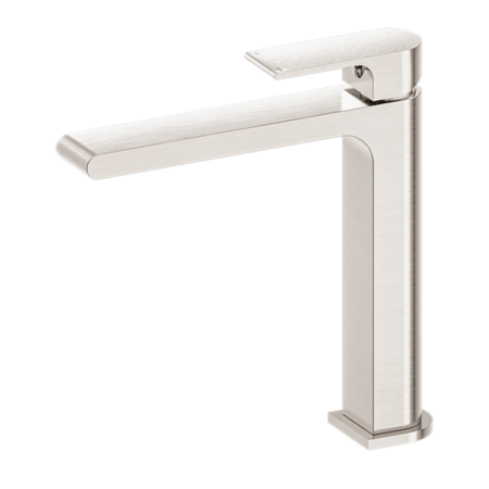 Tapware Nero Bianca Mid Tall Basin Mixer Colour: Brushed Nickel Place & Palette