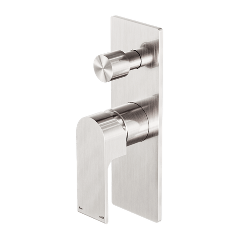 Showers Nero Bianca Shower Mixer With Divertor Colour: Brushed Nickel Place & Palette