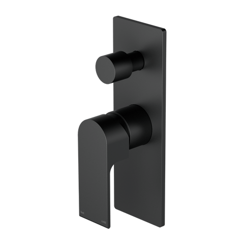 Showers Nero Bianca Shower Mixer With Divertor Colour: Matte Black Place & Palette