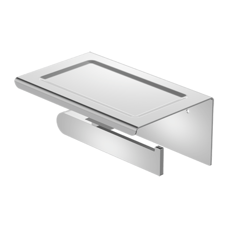 Accessories Nero Bianca Toilet Roll Holder With Phone Holder Colour: Chrome Place & Palette